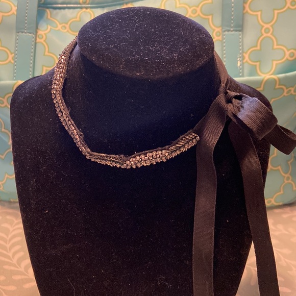 Stella & Dot Black Ribbon Choker - Picture 3 of 4